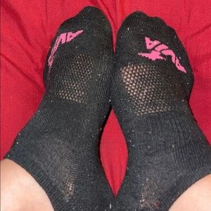 Black avia socks, womens socks, size 6-8,